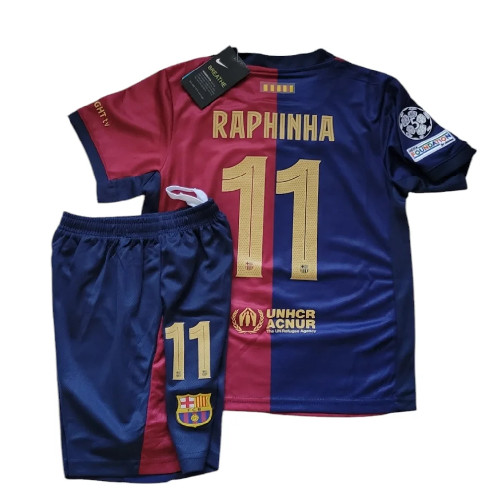 Barcelona Home Raphinha Set for Kids - Picture 1 of 5